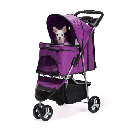 Casual Pet Stroller + Removable Cup Holder - Purple