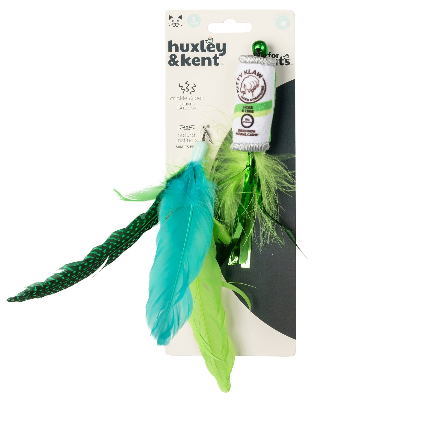 Kitty Klaw Lime Teasers 2pk Cat Wand Refil