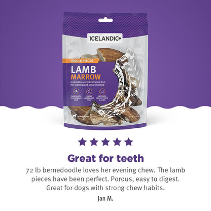 Icelandic+ Lamb Marrow Whole Pieces Dog Treats