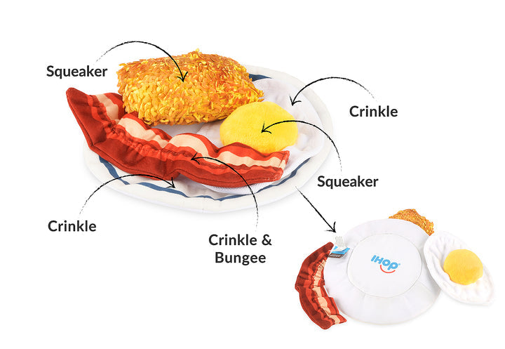 IHOP x P.L.A.Y. Breakfast Sampler Dog Toys