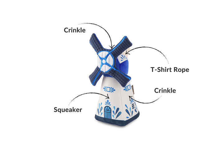 Totally Touristy - Dutch Windmill Dog Toy, XS