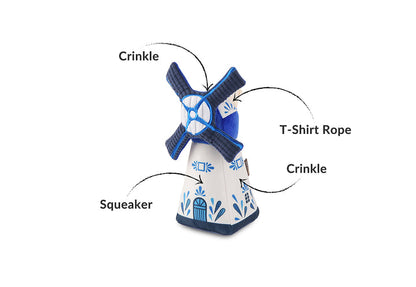 Totally Touristy - Dutch Windmill Dog Toy, XS