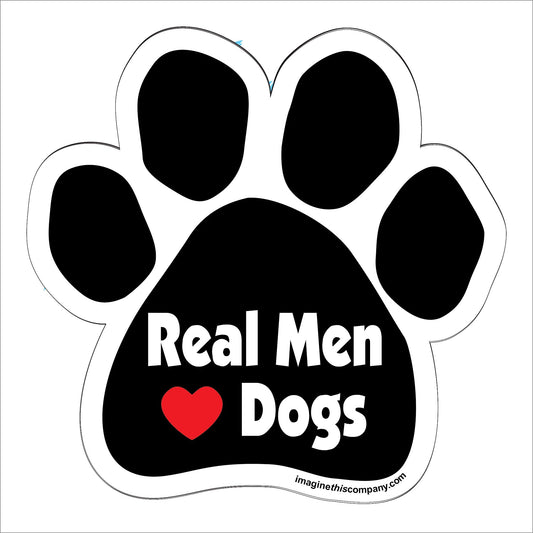 Car Magnet - Real Men Love Dogs