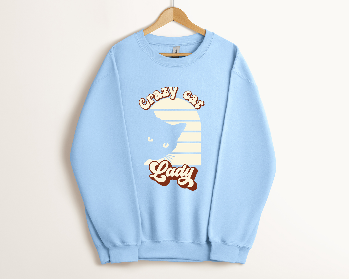 Crazy Cat Lady Sweatshirt – Light Blue