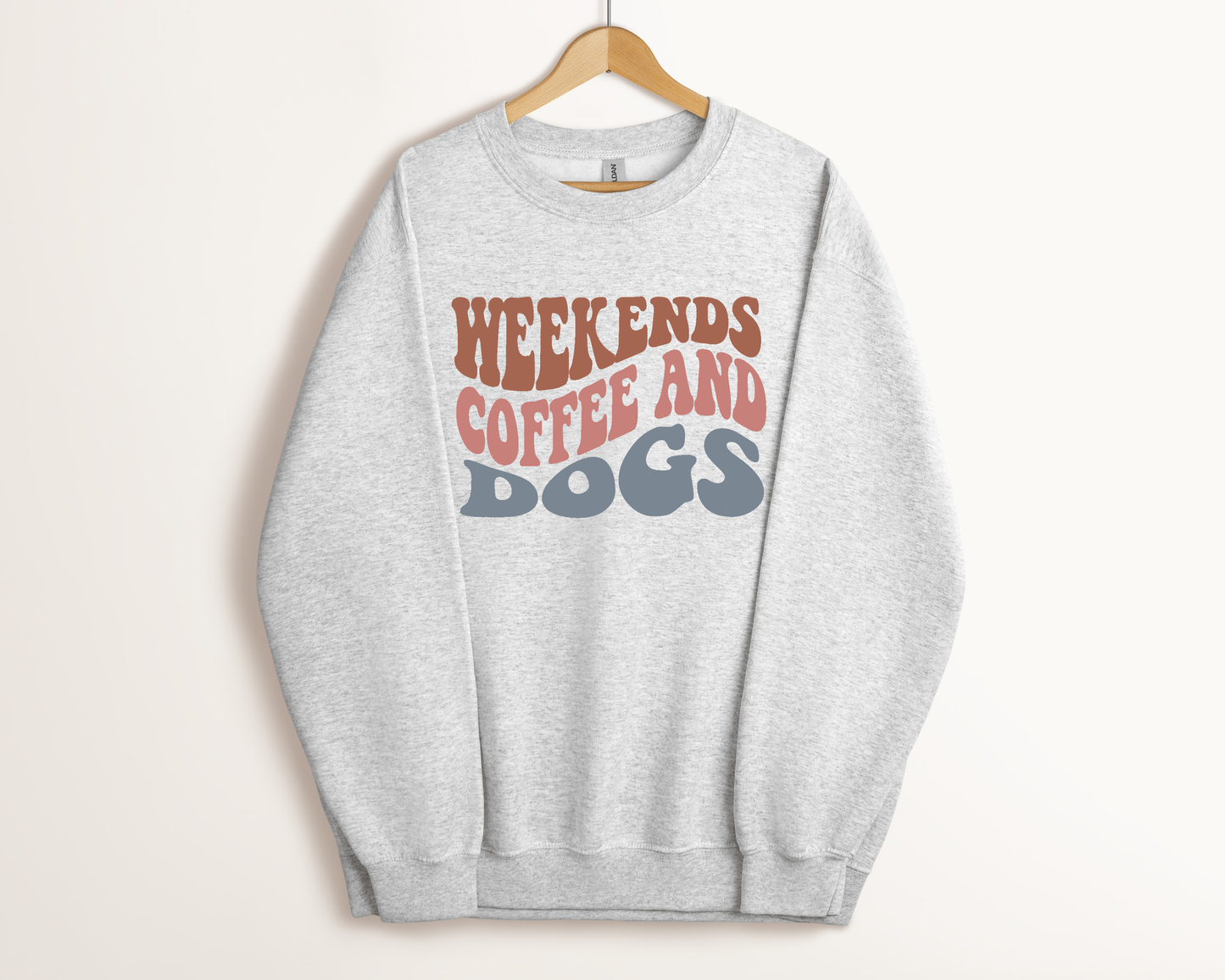 Weekends, Coffee And Dogs Sweatshirt – Ash