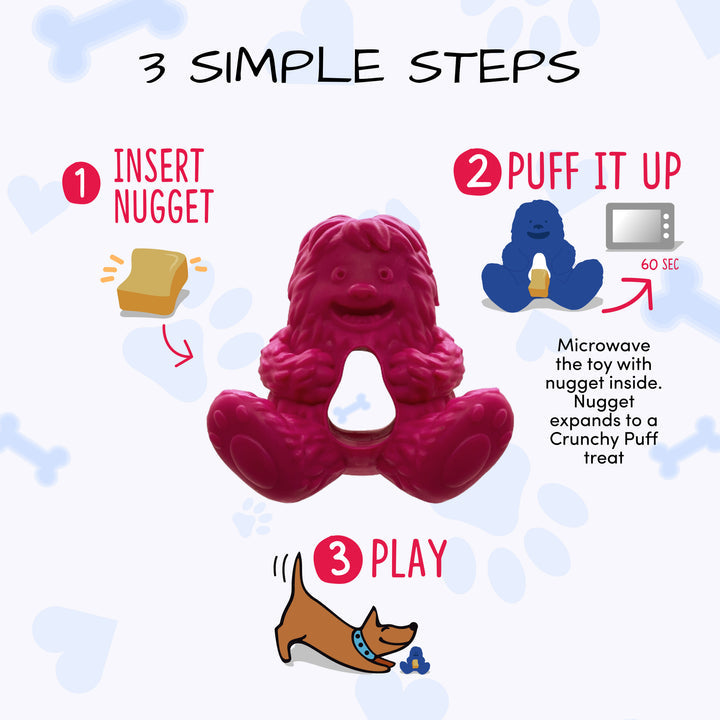 Yeti Puff And Play Toy - Light To Heavy-Moderate Chewers, Pink