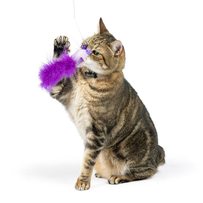 Cat Toy Wand Refill - Purple Birdy Feather Teasers 2pk