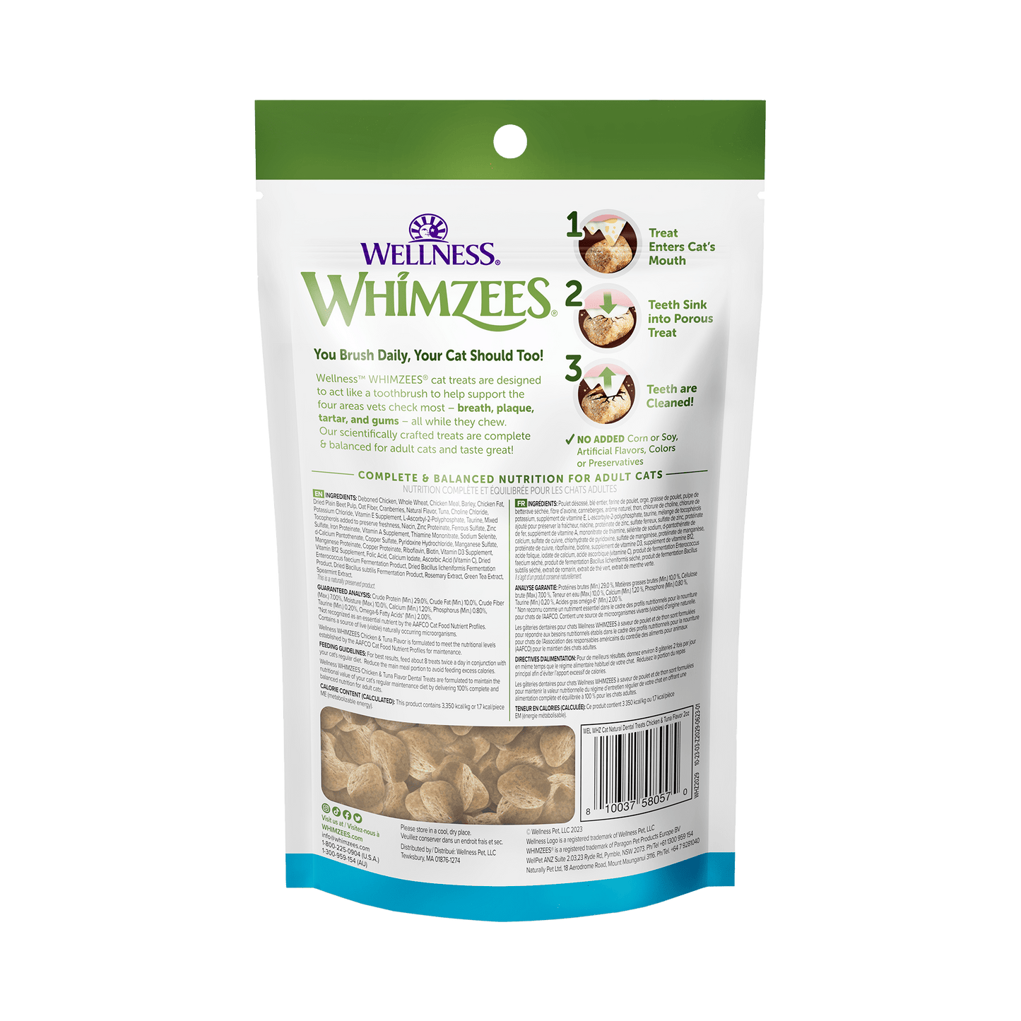WHIMZEES Natural Cat Dental Treats, Chicken & Tuna 2oz