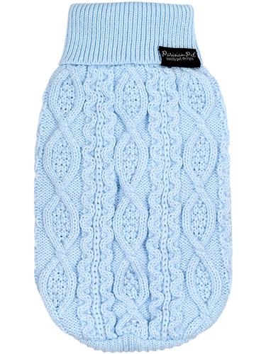 Cable Knit Sweater, Powder Blue