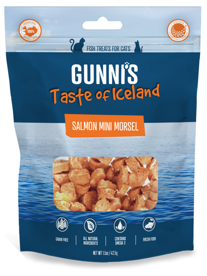 Gunni's Cat Treats, Salmon Mini Morsels 1.5oz