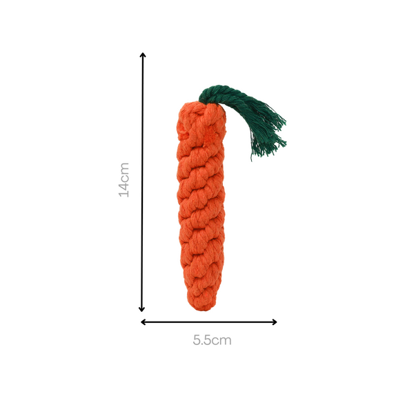 Carrot Rope Toy, Small