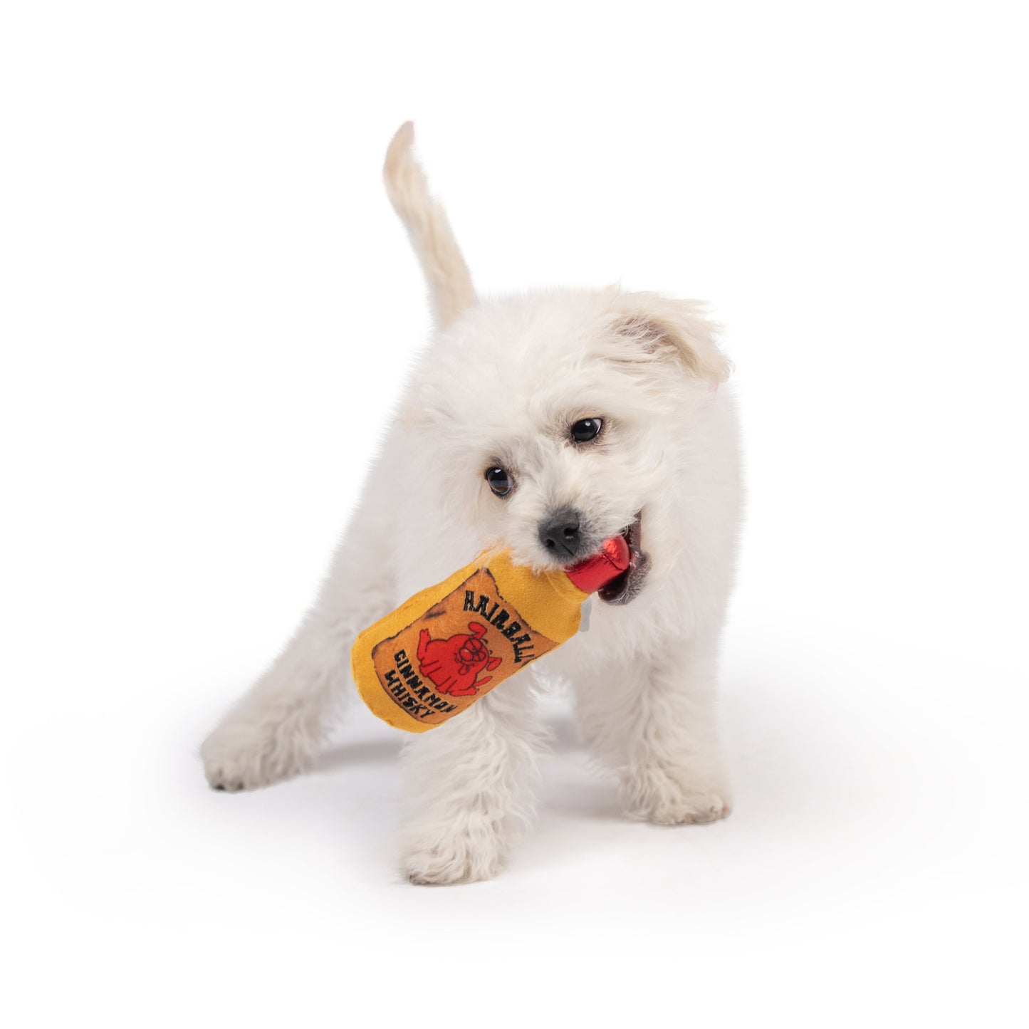 Tiny Tuff Hairball Cinnamon Whisky Dog Toy
