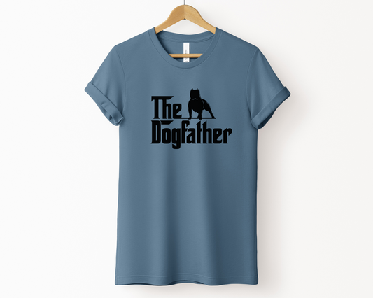 The Dogfather Crewneck T-shirt, Indigo Blue