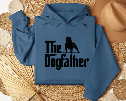 The Dogfather Hoodie, Indigo Blue