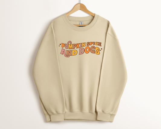 Pumpkin Spice And Dogs Sweatshirt, Sand