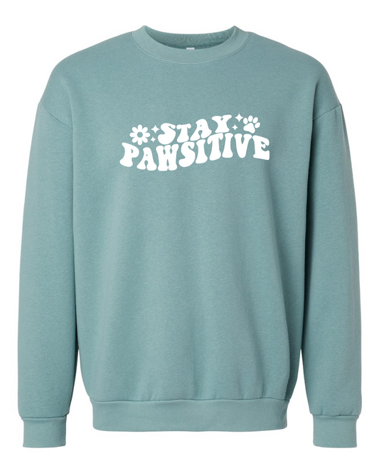 Stay Pawsitive ReFlex Fleece Sweatshirt, Arctic
