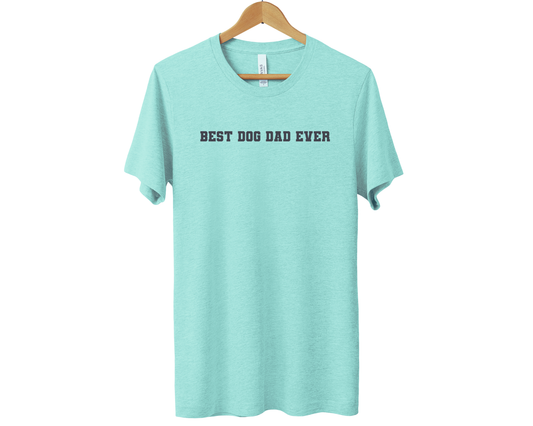 Best Dog Dad Ever Tee, Heather Mint
