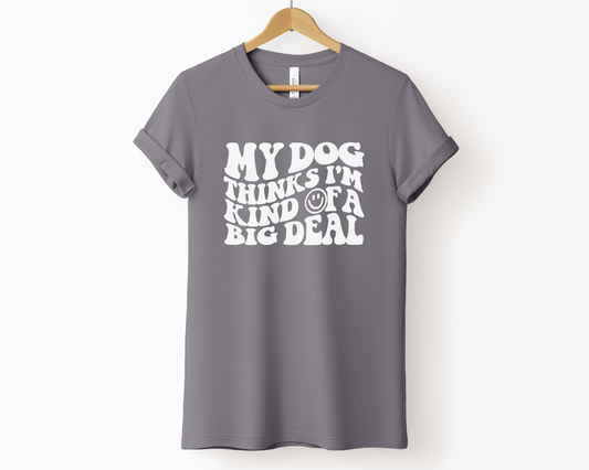 My Dog Thinks...Big Deal Crewneck T-shirt, Storm
