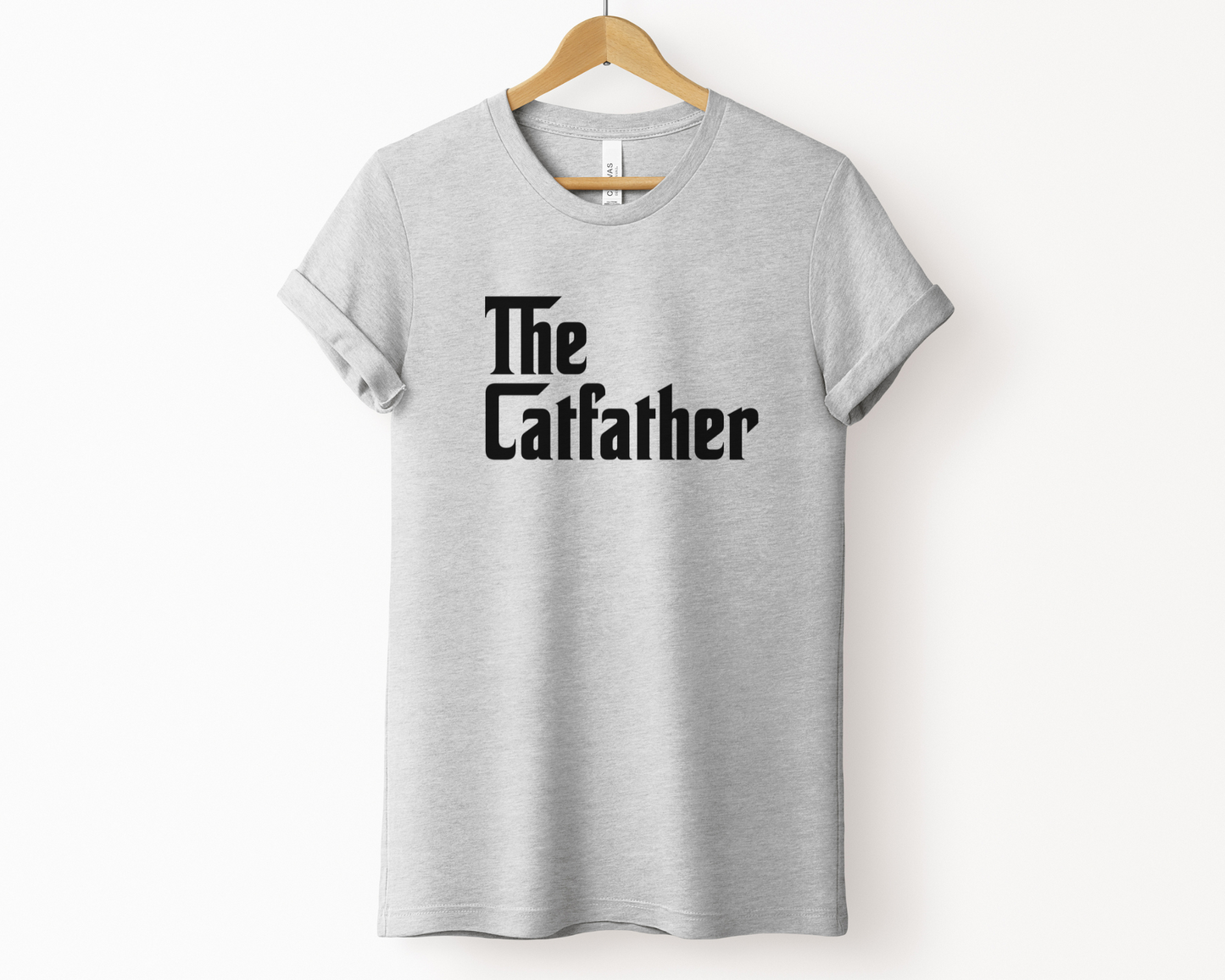 The CatFather Crewneck T-shirt, Athletic Heather