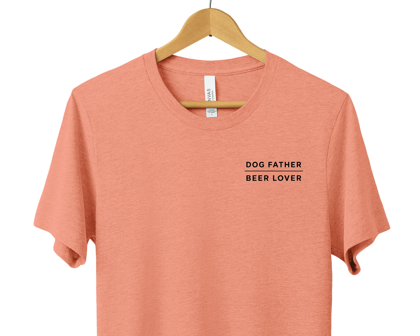 Dog Father Beer Lover Tee | Heather Prism Sunset