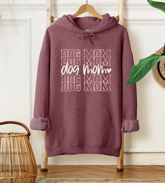 Dog Mom Hoodie, Maroon