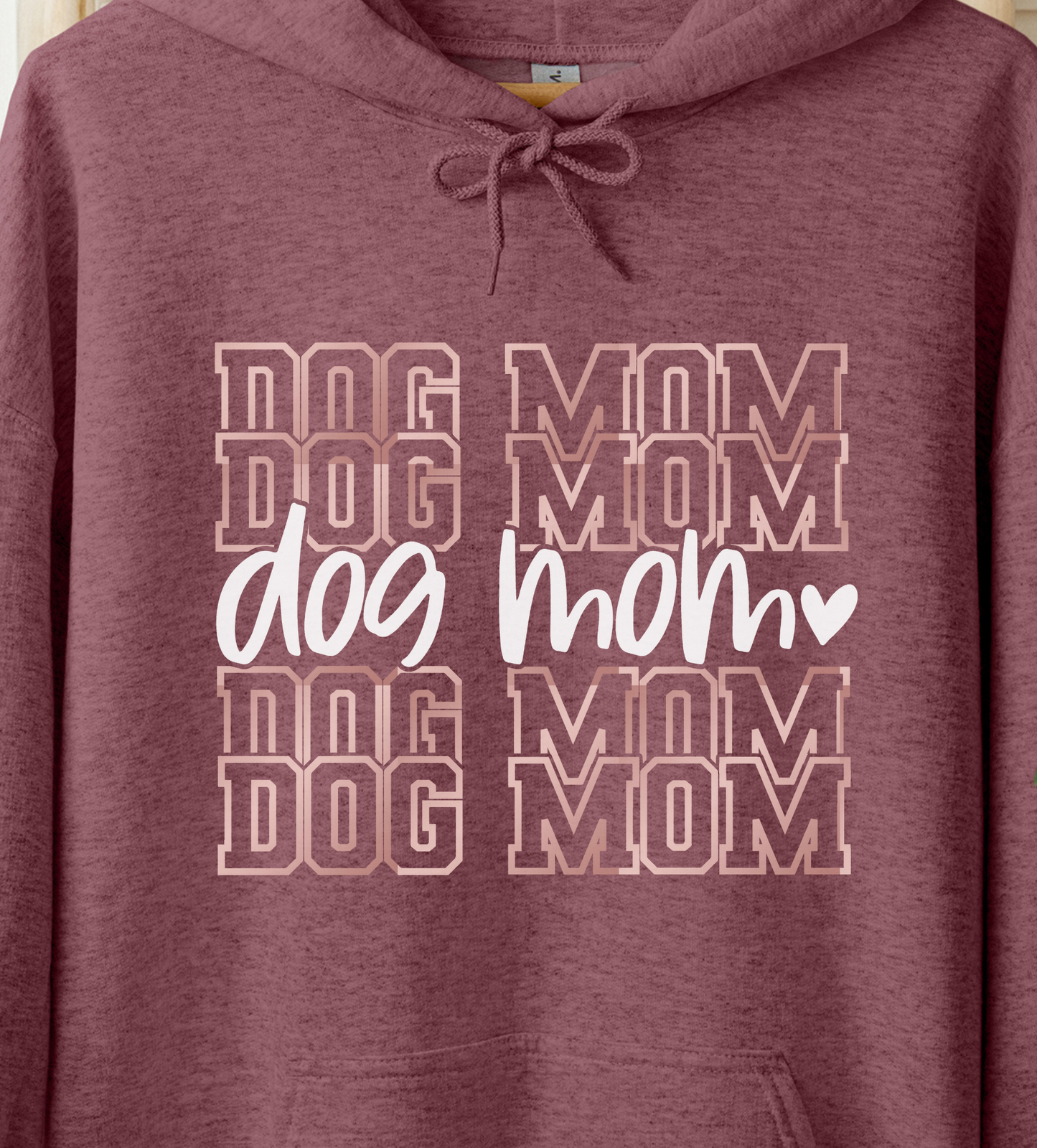 Sporty Dog Mom Hoodie, Maroon