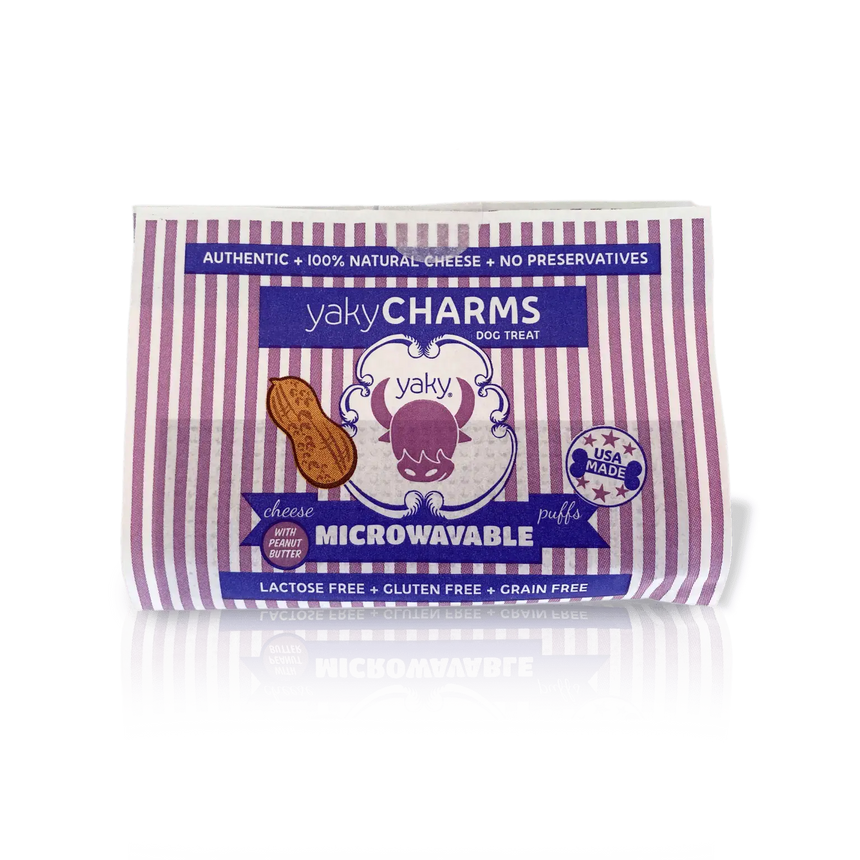 Himalayan Pet Supply Yaky Charms Peanut Butter Cheese Puff, Doggie Pawp-corn