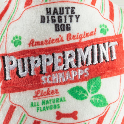 Puppermint Schnapps Bottle Christmas Dog Toy