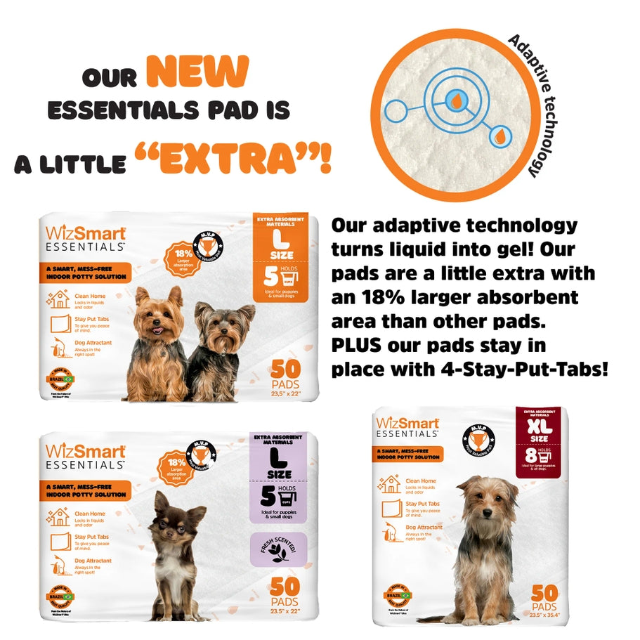 Wizsmart Essentials Dog Pads - Large 50 Ct