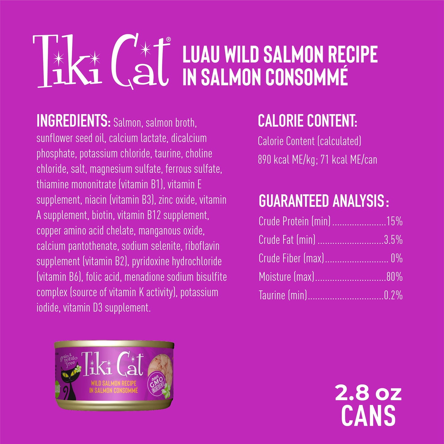 Tiki Cat LUAU WILD SALMON 2.8OZ