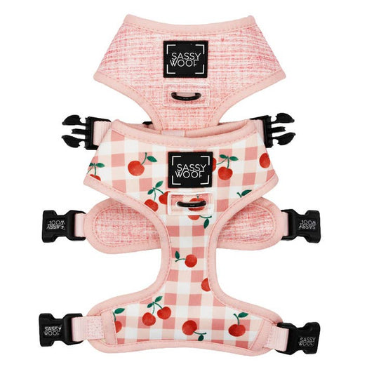 Dog Reversible Harness - Cherry Cute