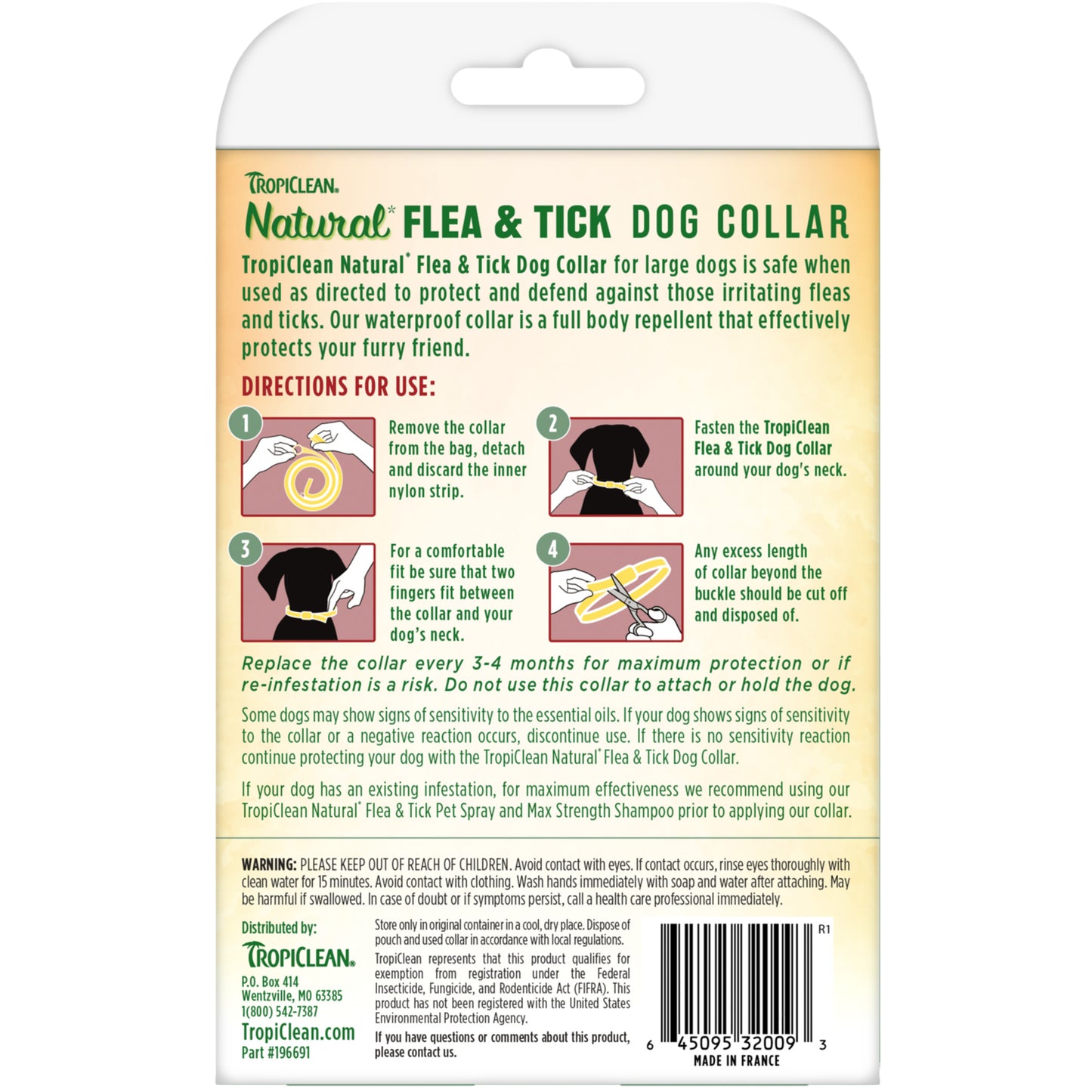 TropiClean Natural Flea & Tick Dog Repellent Collar for Large Dogs