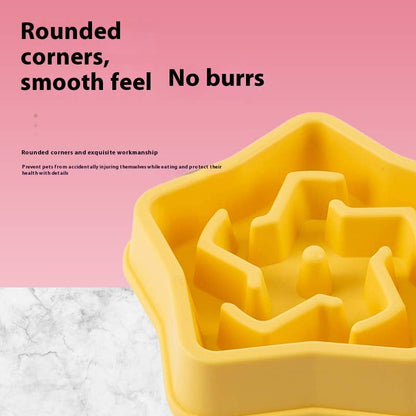 Slow Feeder Pet Bowl Star-Shaped