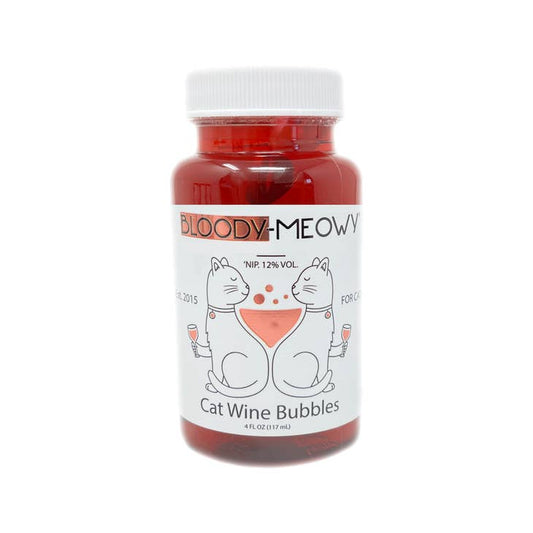 Bloody-Meowy Cat Wine Bubbles, Non-Toxic, Catnip Bubbles For Cat
