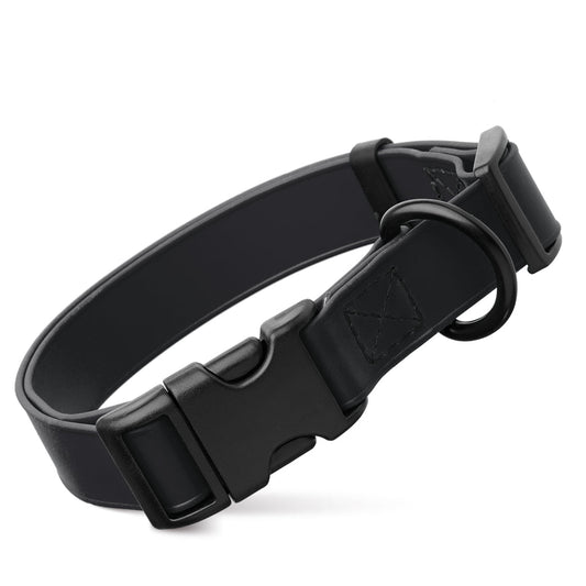 Biothane Waterproof Dog Collar with Quick Release Buckle - Black