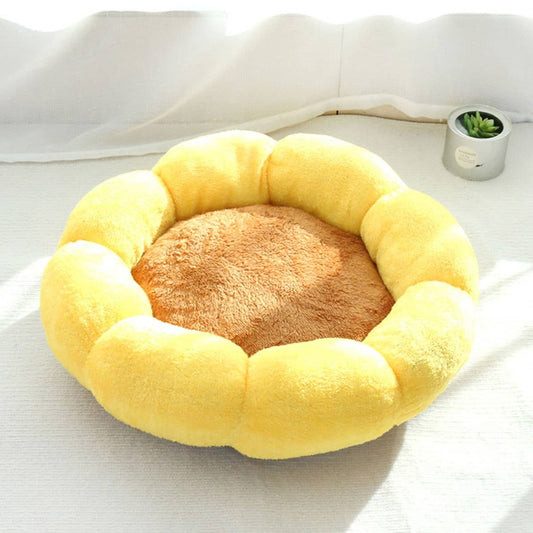 Plush Flower Pet Bed For Cats and Small Dogs