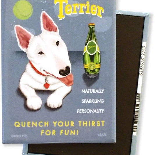 Dog Magnet - Bull Terrier "Terrier Perrier Spoof"