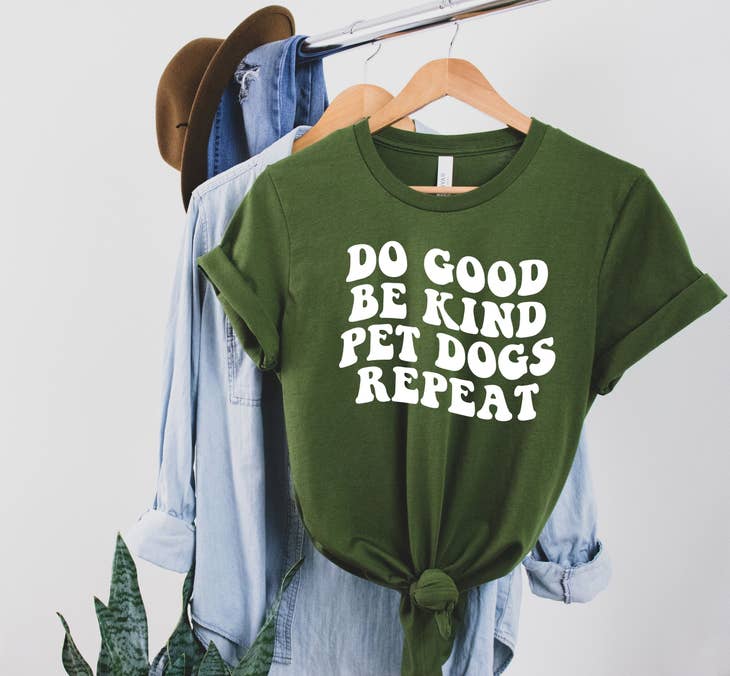 [Clearance 20%] Do Good Be Kind Pet Dogs Repeat Crewneck Dog Lover T-shirt