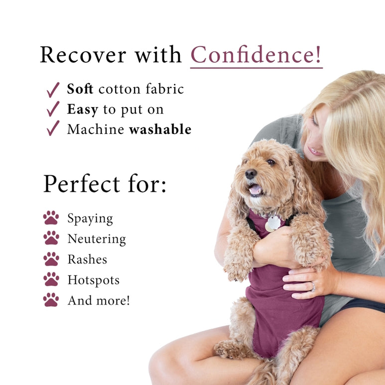BellyGuard Recovery Suit For Dogs, Maroon