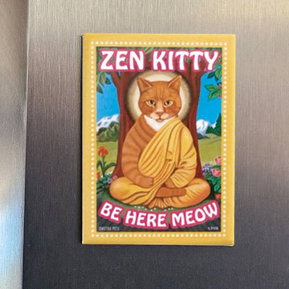 Cat Magnet -Zen Kitty Cat