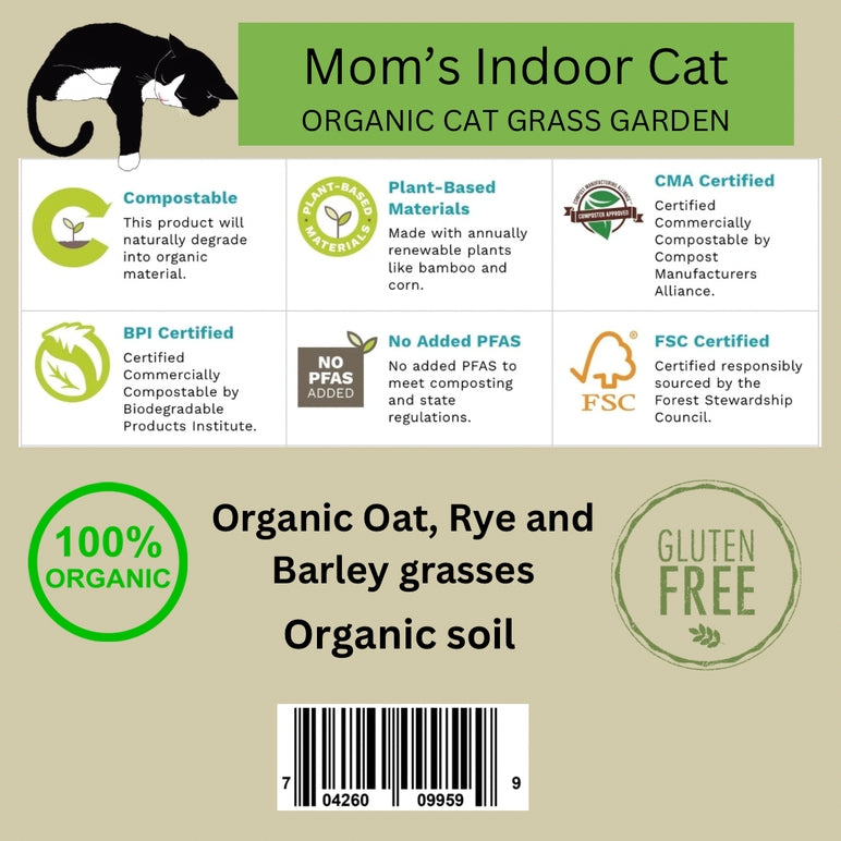 Compostable Cat Grass Bowl