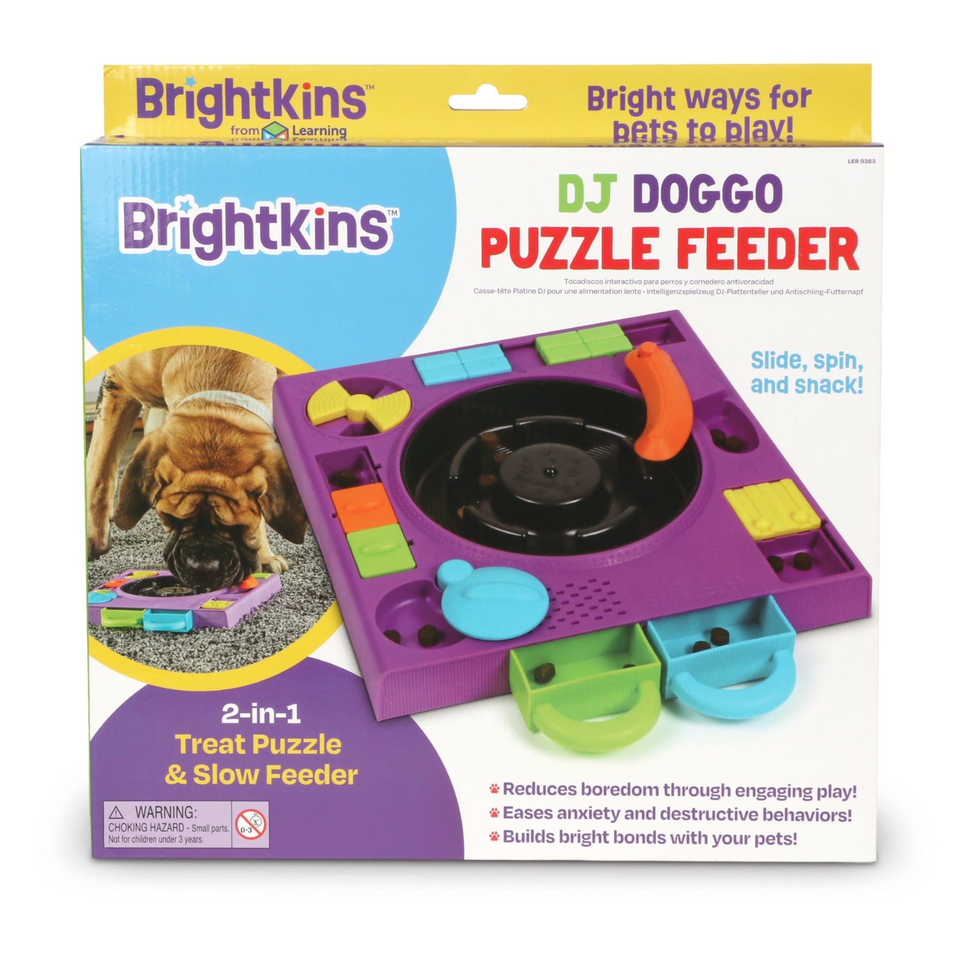 BRIGHTKINS Spinning Hydrants Treat Puzzle Dog Toy 