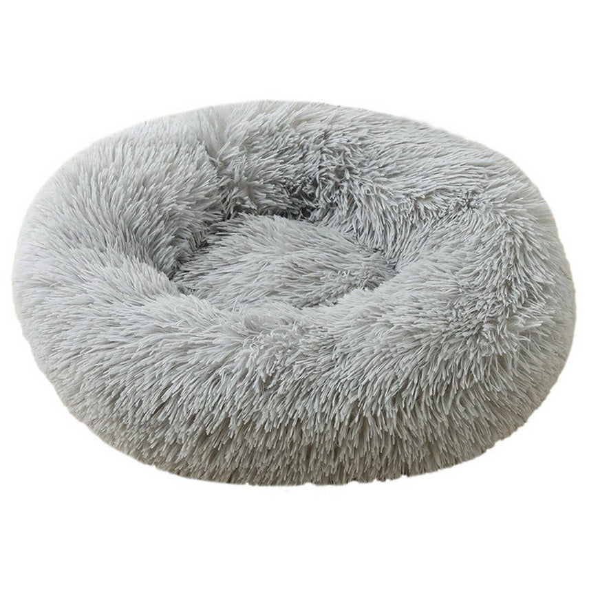 Fluffy Donut Cat Bed – Plush & Cozy Pet Cushion