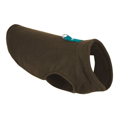 Fleece Vest - Brown (w/ turq)