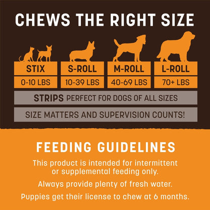 Earth Animal No-Hide Stix Chicken Recipe Chew Dog & Cat Treat Sticks, 20 count