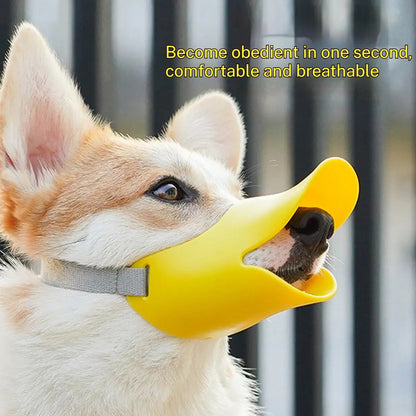 Adjustable Dog Muzzle for Biting & Chewing, duckbill pet muzzle
