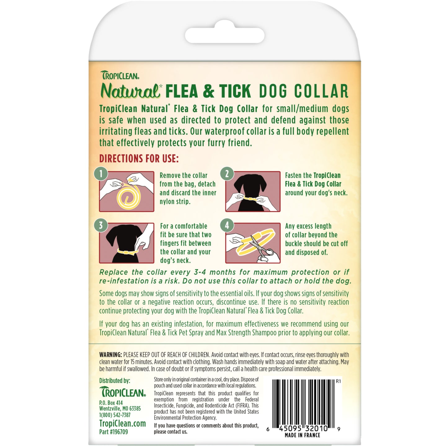 TropiClean Natural Flea & Tick Dog Repellent Collar for Small Dogs