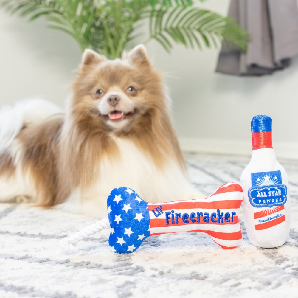 Tiny Tuff Red, White, & Booze Dog Toys