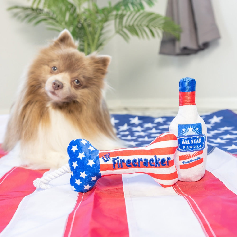 Tiny Tuff Red, White, & Booze Dog Toys