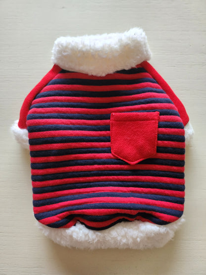 Stripe Wool Trimmed Sweater